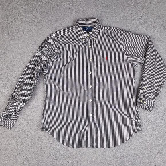 Ralph Lauren Other - Vintage Ralph Lauren Dress Shirt Mens 16 34/35 Black White Striped Classic Fit‎